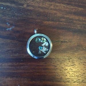 Origami necklace w/charms